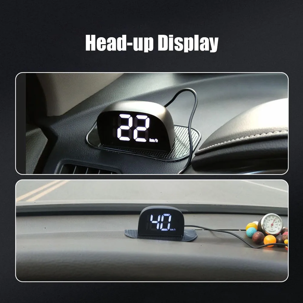 Auto Gps Hud 5V Usb Head Up Display Digitale Snelheidsmeter Sigarettenaansteker Plug & Play Grote Lettertype Kmh/Mph Auto Accessoires Universeel