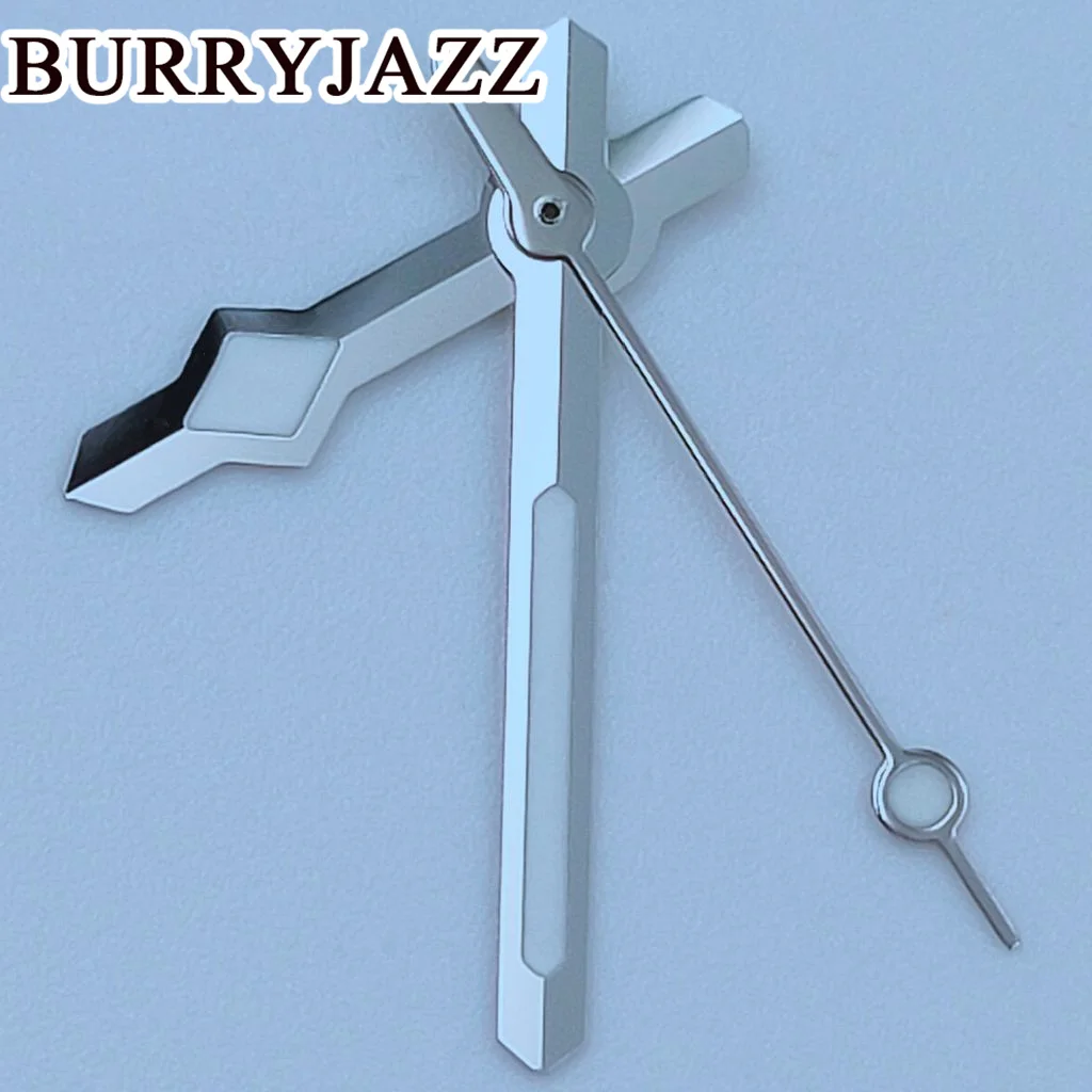 BURRYJAZZ silvery Watch Hands Luminous Hands Fit NH35 NH36 7S26 7S36 4R35 4R36 Movements