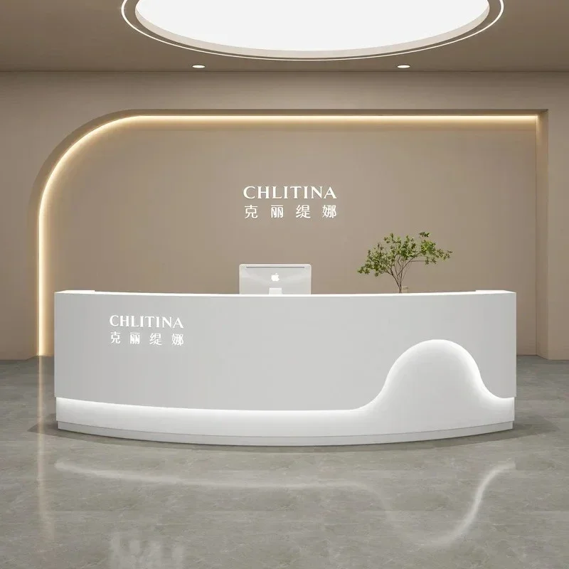 

Podium Stands Desk Furniture For Aesthetic Prescription Desk Salon Modern Reception Salon Entrance Table Beauty Salon Reception