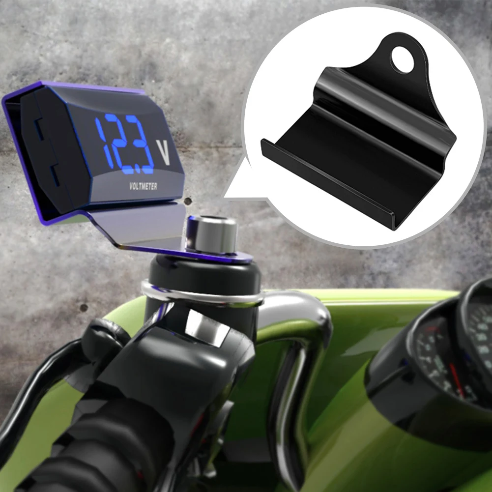 Motorcycle Meter Bracket CNC Aluminum Alloy Square Holder for Water Temperature and Voltmeter Device Compatibility