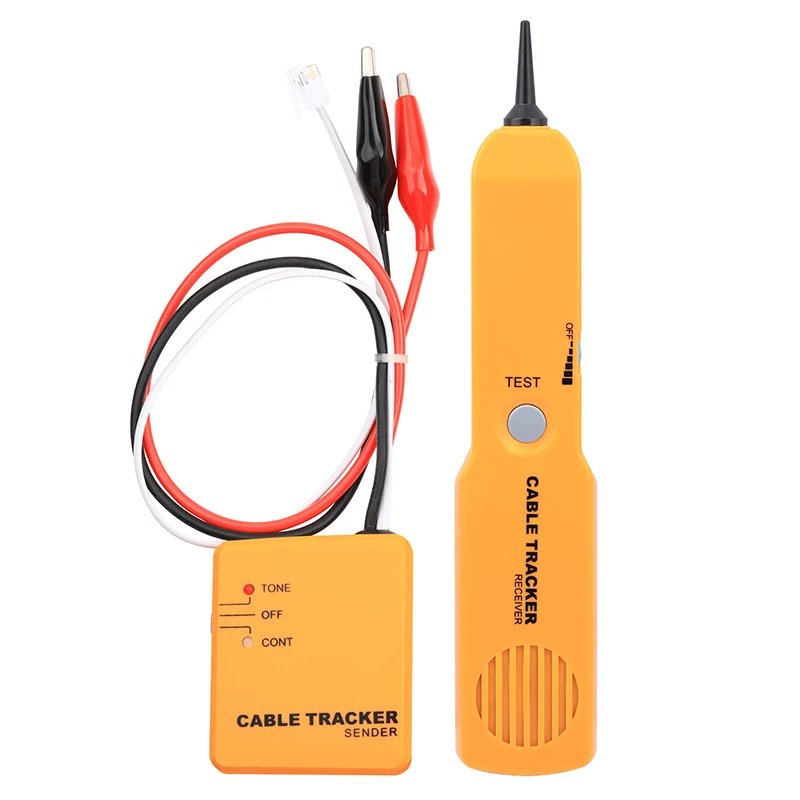 Cable Finder Tone Generator Probe Tracer Wire Tracker Cable Circuit Tester Features Alligator Clips RJ11 Plug Finding Tool