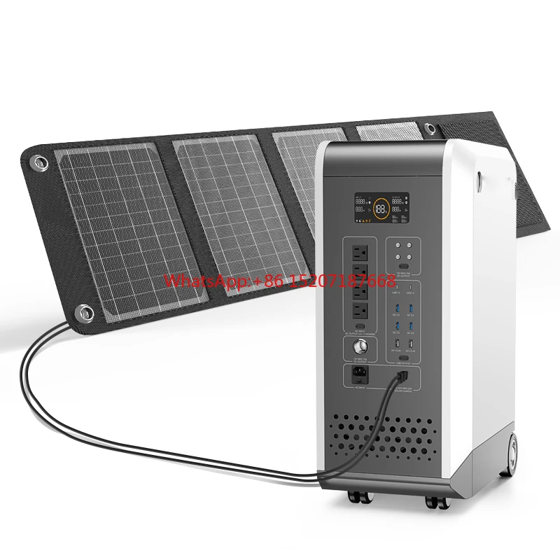 3000w Solar System Lithium Battery Pack Emergency Power Supply Backup Power Bank Portable Solar Generator Power Stations Lifepo4