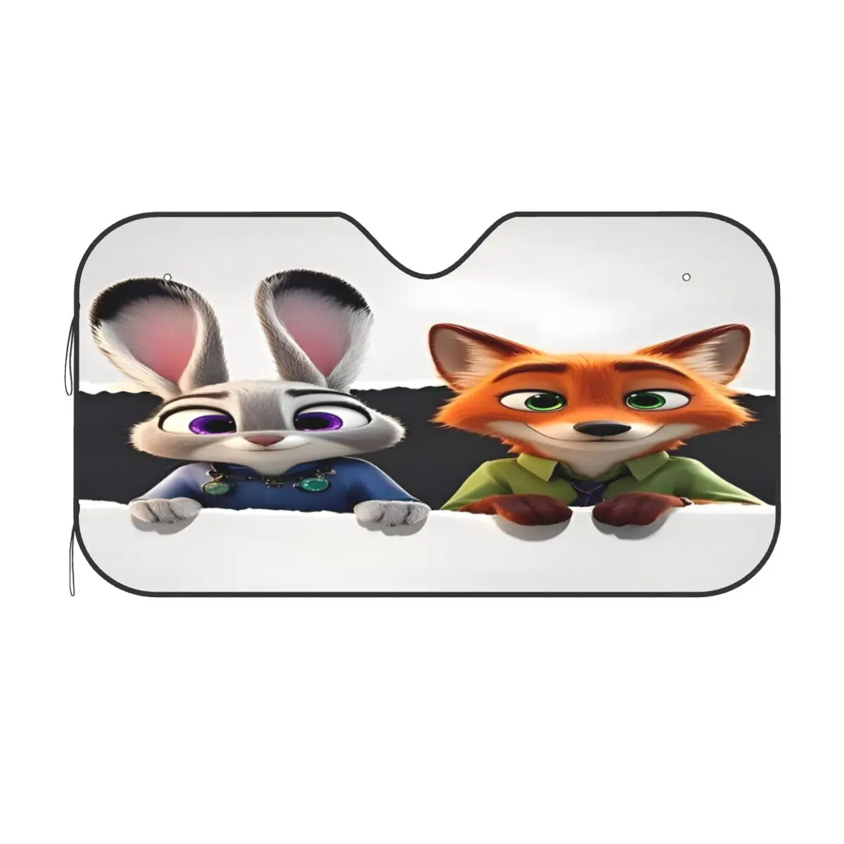 

Солнцезащитный экран для лобового стекла автомобиля Zootopia 2, складной, с защитой от нагрева, легко устанавливаемый, с принтом, аксессуары для интерьера