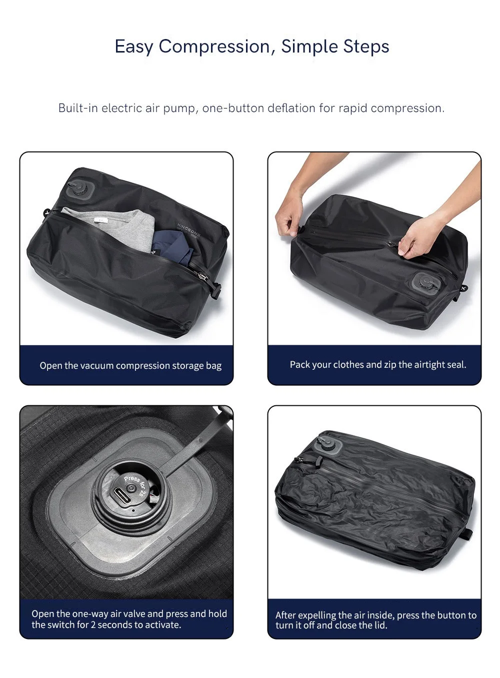 Vacuum Compression Bag Inner Airtight Bag Travel Storage Bag TPU Waterproof Travel Storage Luggage Compression Pouch