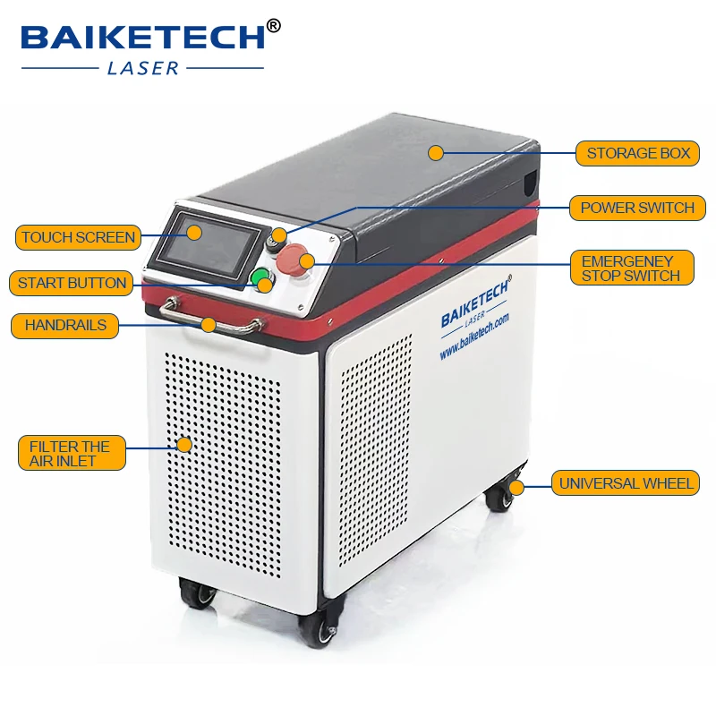 TH-FLC50SS 50W MAX Handheld Laser Reiniger Luftkühlung Pulse Faser Laser Reinigung Maschine Farbe Öl Rost Beschichtung Entfernung