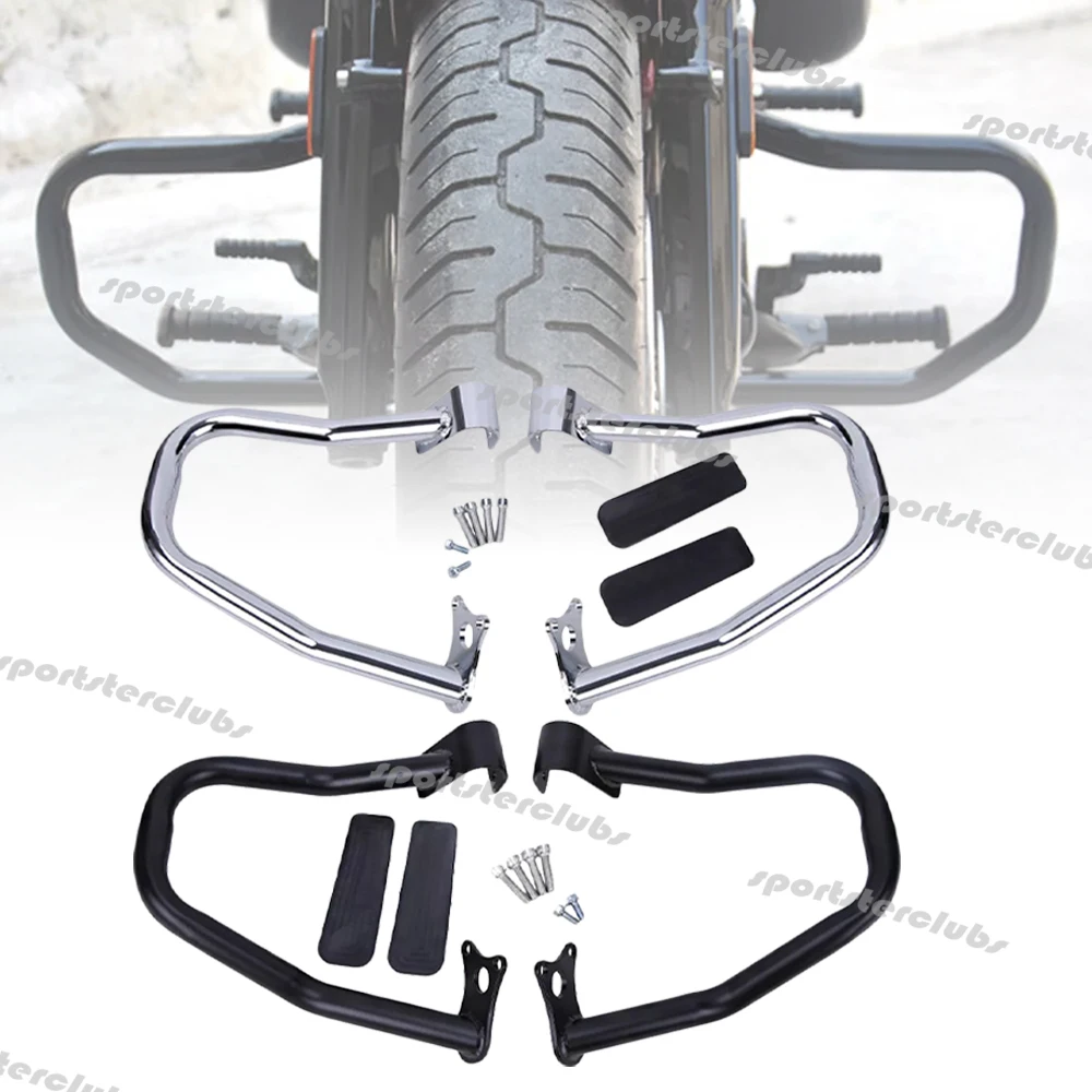 1.25‘’ Black Chrome Engine Guard Crash Bar Highway Bar For Indian Scout Sixty Bobber 2015-2023 2016 2017 2018 2019 2020 2021 22