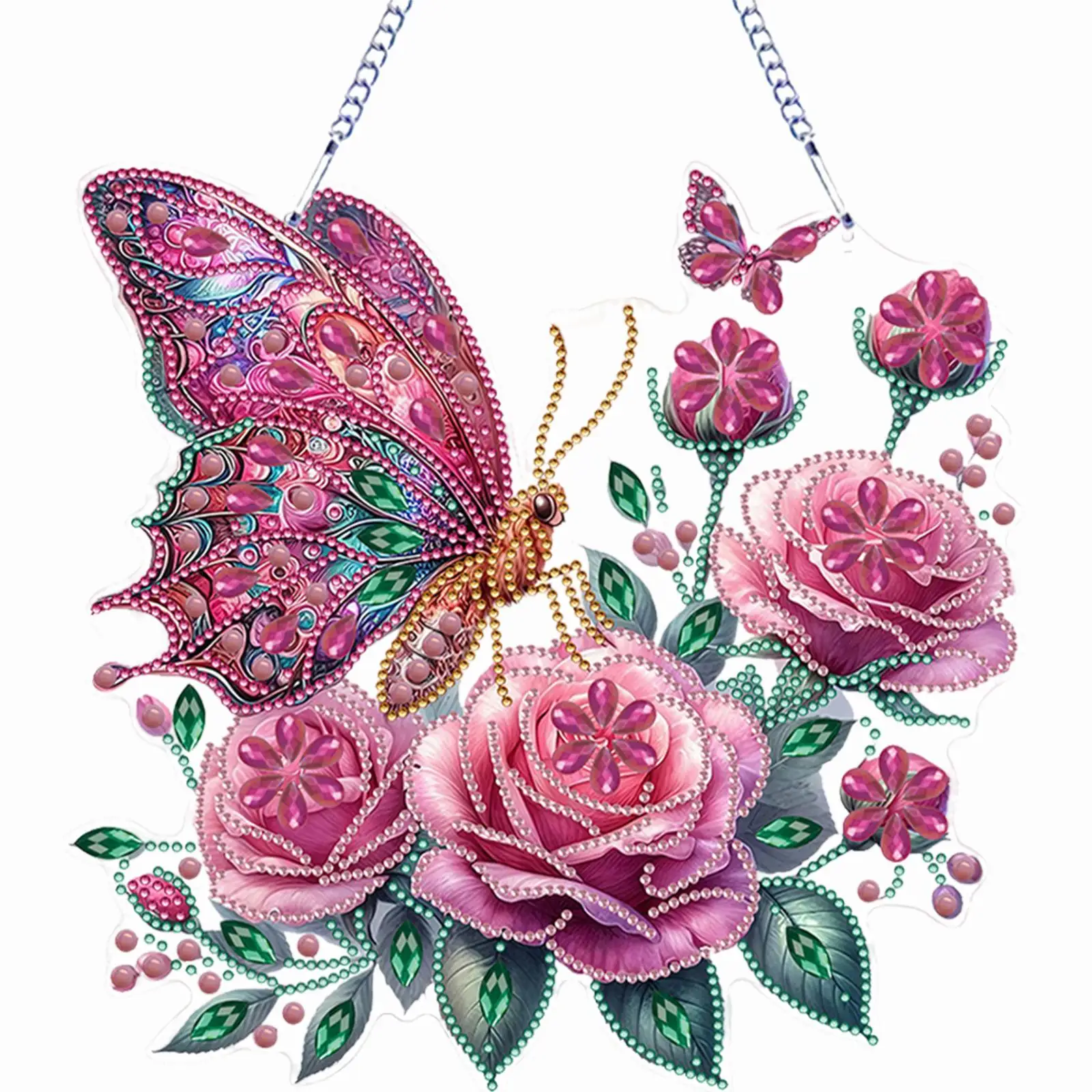 

Двусторонние подвески из ПЭТ в форме милых животных со стразами, алмазная мозаика, украшения для окон, подвесные декорации для дома