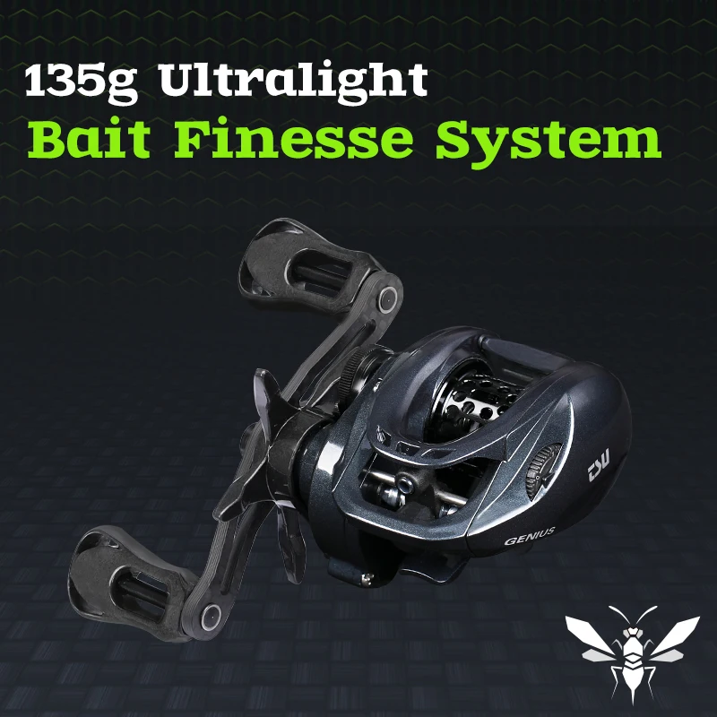 Imagem -02 - Tsurinoya-carretel de Pesca Ultraleve Baitcasting Gênio Bfs Baitcasting Carretel 64: Isca Finesse Shad 135g Elf 50 65g 64: 1