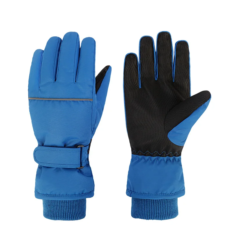 Gants de ski imperméables pour adultes et enfants, mitaines optiques pour enfants, gants d\'extérieur pour garçons et filles, doublure Smile, neige,