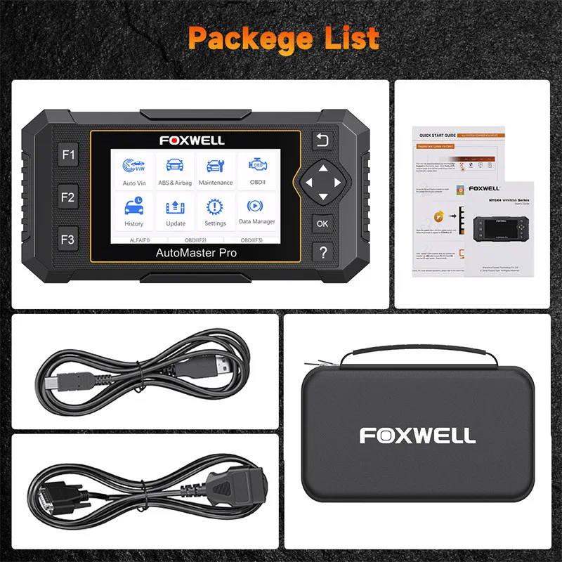 foxwell NT650PRO 2024newest Car OBD Detector ABS SRS Diagnostic Tool Maintenance Reset Instrument