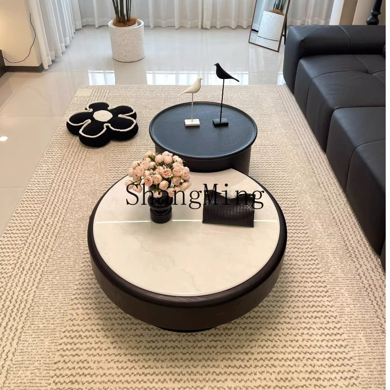 

FG new minimalist coffee table light luxury high-end living room household round marble coffee table