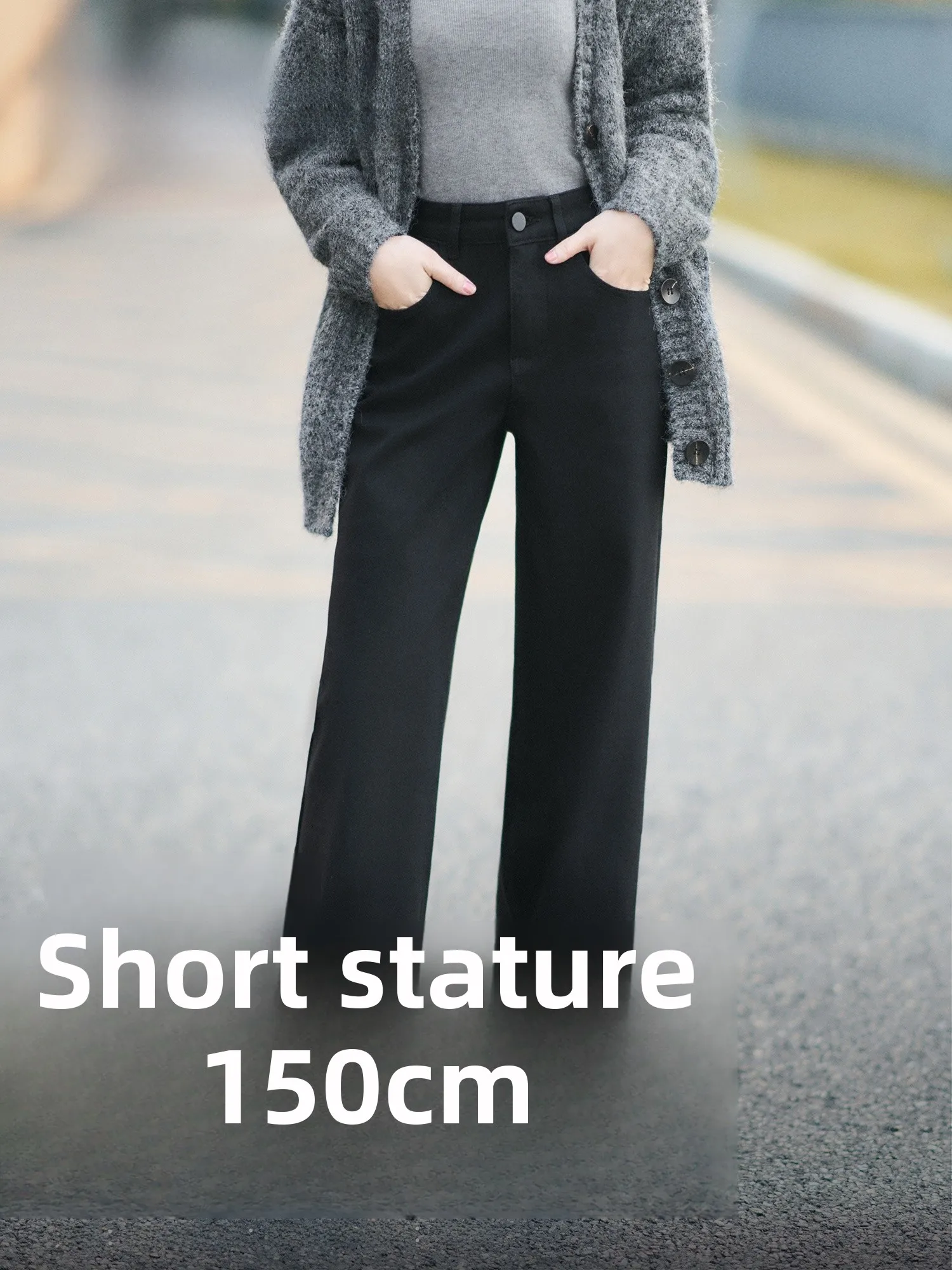 

Bla Straight Leg Jeans High Waist Cotton Casual Sle Women's Winter Faion Small Size 95-96cm Large Size 38-22