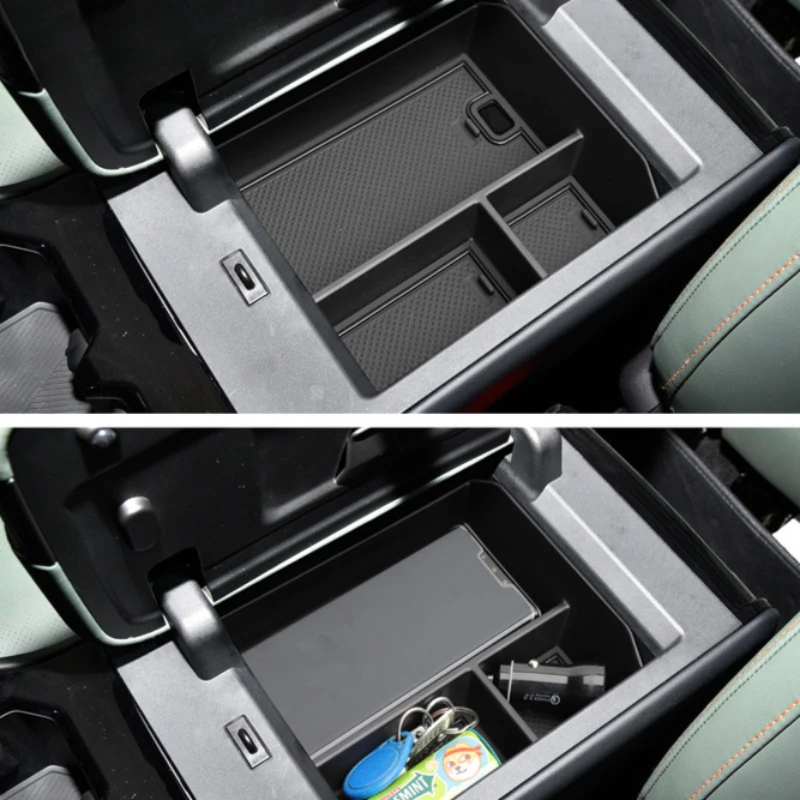 For Chery Jaecoo 6 J6 ICAR 03 24-25 ABS Black Car Center Console Lower Central Armrest Storage Box Storage Interior Accessories