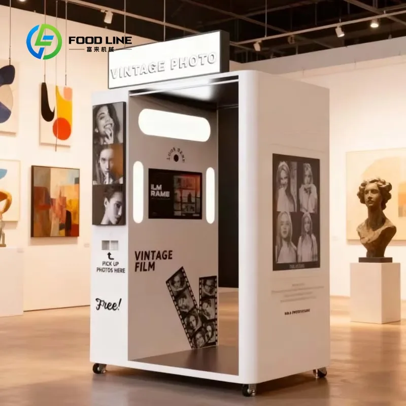 Classic Vintage Film All-in-one Photo Booth Machine Full Printer Software Custom Logo Shell for Retail Store Mall Photo Booth