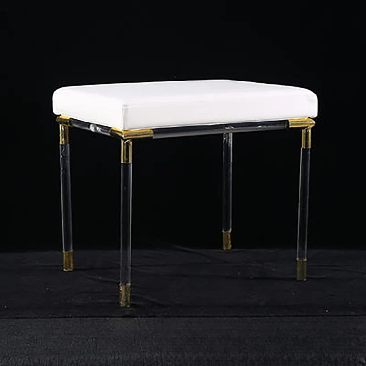 

Acrylic transparent leisure stool Nordic high-end bedside luxury minimalist makeup Cream style dressing