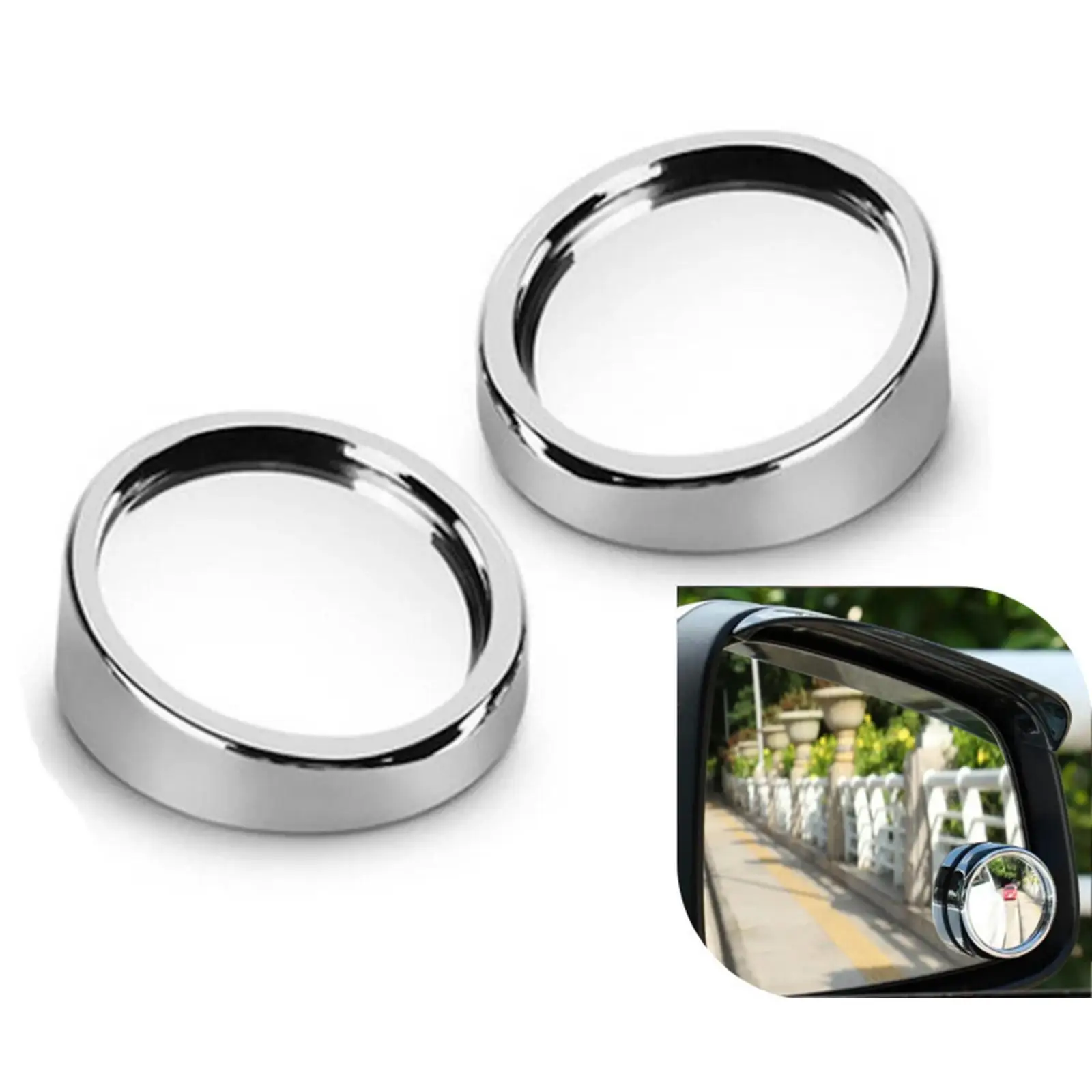 

Blind Car Mirror Attachment High Definition Real Glass Universal Fit for Cars Trucks Boats Trailers