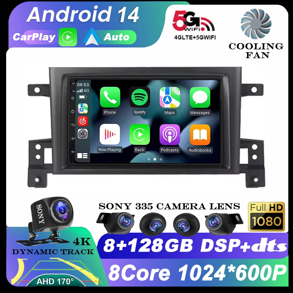 

Andriod 14 For Suzuki Grand Vitara 3 2005 - 2015 Car Radio Multimedia Video Player Navigation GPS Android No 2din 2 di