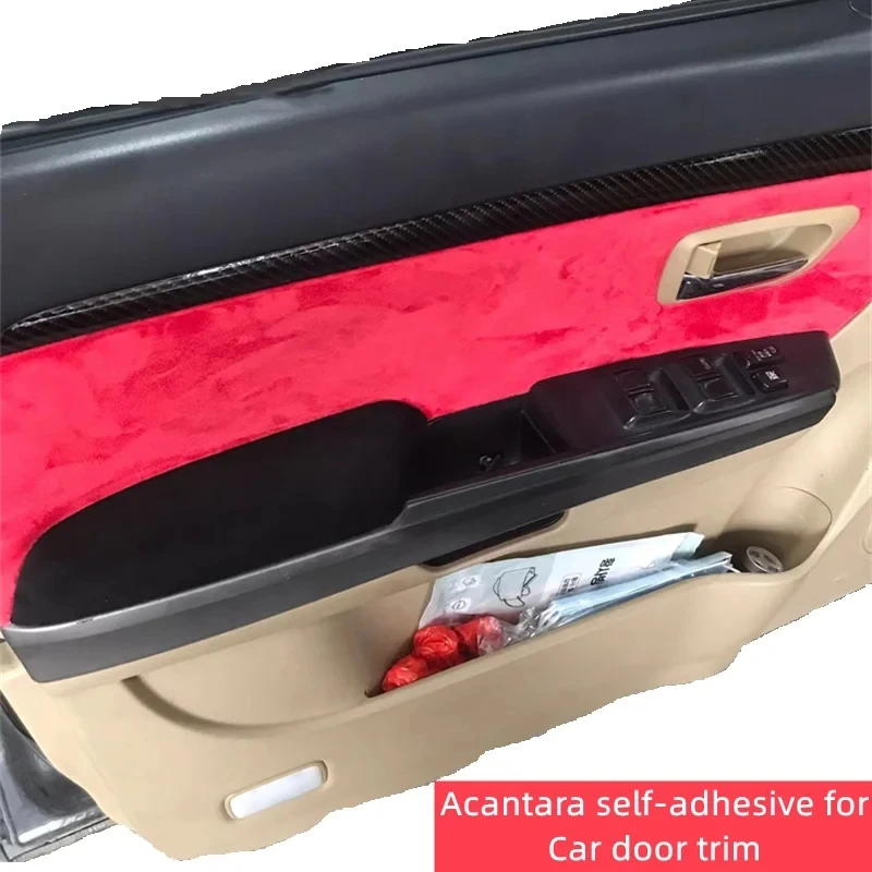 Self-adhesive Alcan tara suede Fabric Car Interior Upholstery Door Trim Dashboard Celling Central Armrest Repair 19.7*58.6 Inch