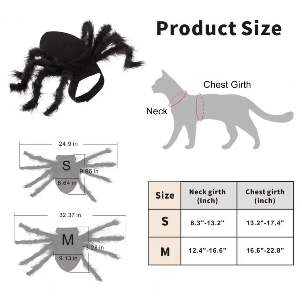 Pet Neck Chest Measurements Cute Spider Legs Pet Costume Spider Legs Pet Costume Cute Dress Up Accessories for Puppy Cat