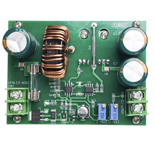 Модуль повышения мощности постоянного тока, 600 Вт, источник питания для ноутбука на солнечной батарее, от 10-60 В до 12-80 В, высокая мощность, постоянный ток