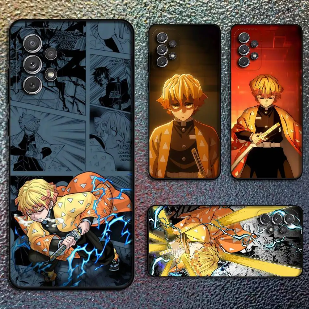 

Agatsuma Zenitsu Anime Phone Case For Samsung S 25,24,23,22,30,21,10,9,Ultra,Plus,Lite,FE,4,5G Black Soft Case