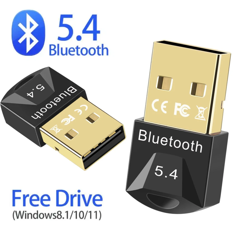 อะแดปเตอร์บลูทูธสําหรับพีซี USB Bluetooth 5.4 5.3 Dongle สําหรับลําโพงเมาส์คีย์บอร์ดเครื่องส่งสัญญาณเสียงเพลง