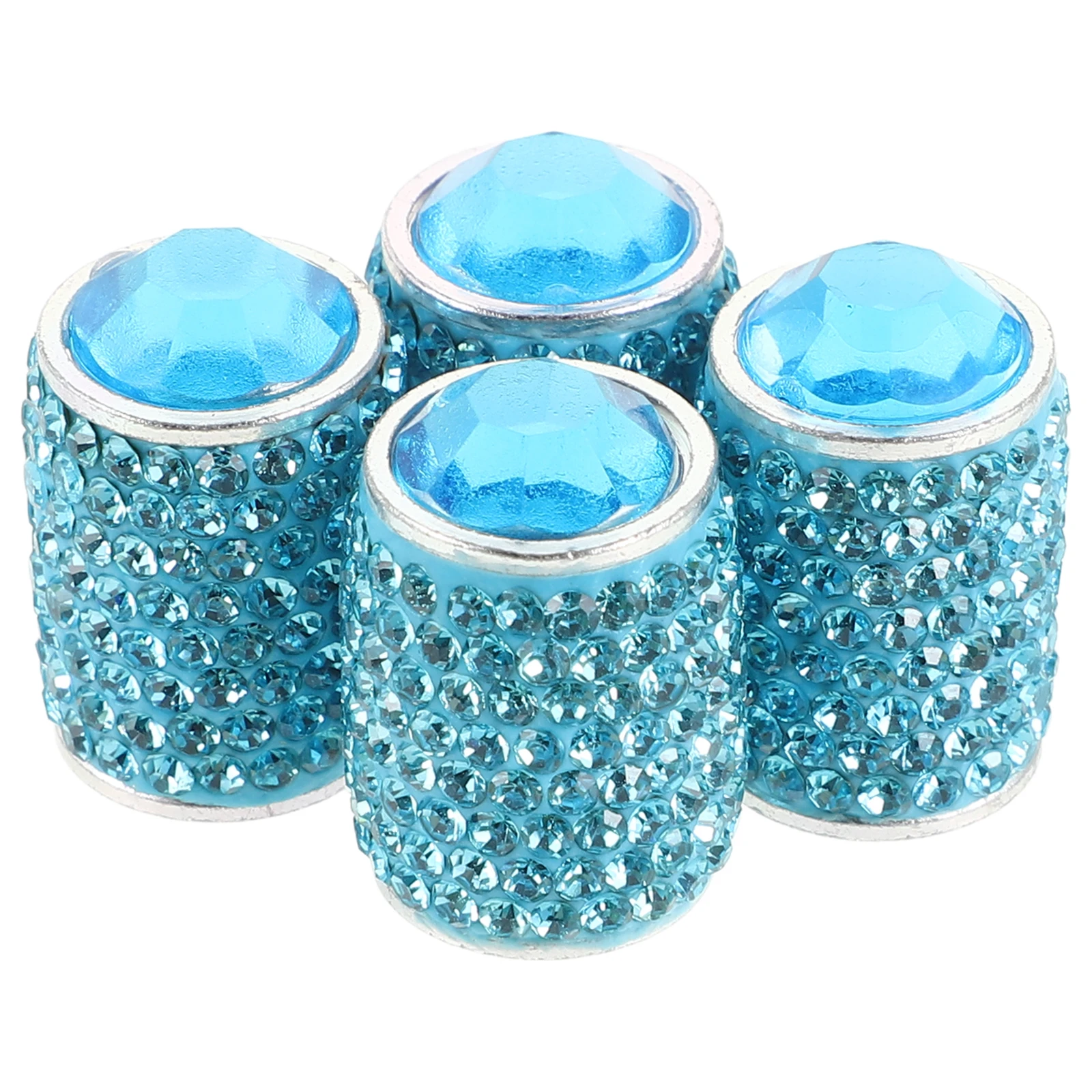 

4pcs Tire Valve Caps Car Vent Accessories Aluminum Bling RV Covers Sparkly Bike Stems Crystal Rhinestone Tire Valve Stem Cap
