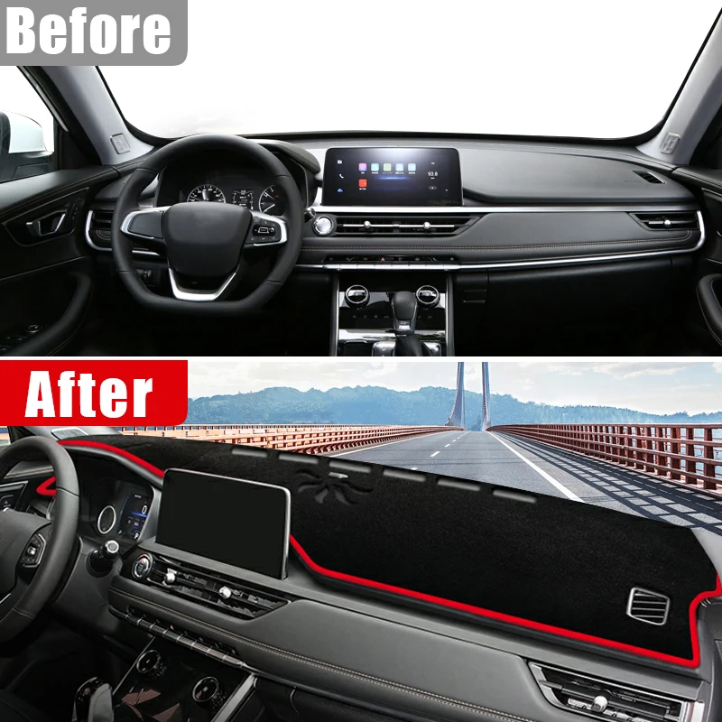 Car Accessories For Chery Tiggo 8 Pro 2019 2020 2021 2022 2023 Dashboard Cover Avoid Light Pad Anti-UV Carpets Non-Slip Mat