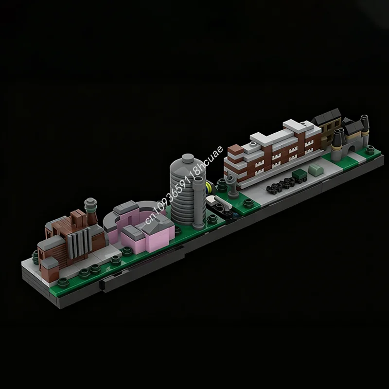 357 Uds. MOC Oberhausen Skyline arquitectura modelo bloques de construcción idea juguetes artesanales para niños montar regalos de navidad