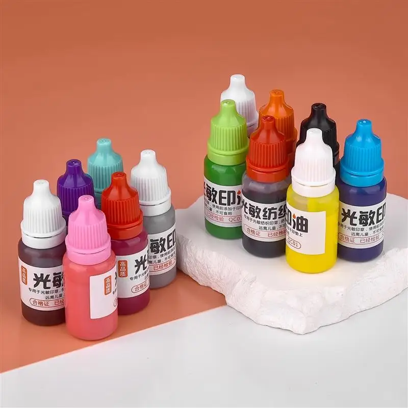 10ml Photosensitive Office Supplies Printing Oil Color Ink Official Seal Financial Stamp Clearer Office Stamp Ink Printing Oil