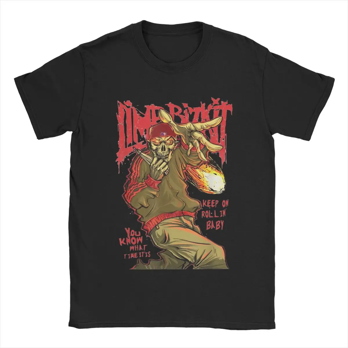 Limp Bizkit Band Men's T Shirts Awesome Tees Short Sleeve Crew Neck T-Shirts Pure Cotton Plus Size Tops