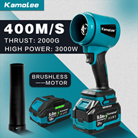 Kamolee 400M/S Turbo Jet Fan High Power 3000W Cordless Electric Blower 21V Powerful Handheld Electric Hair Dryer Power Tools