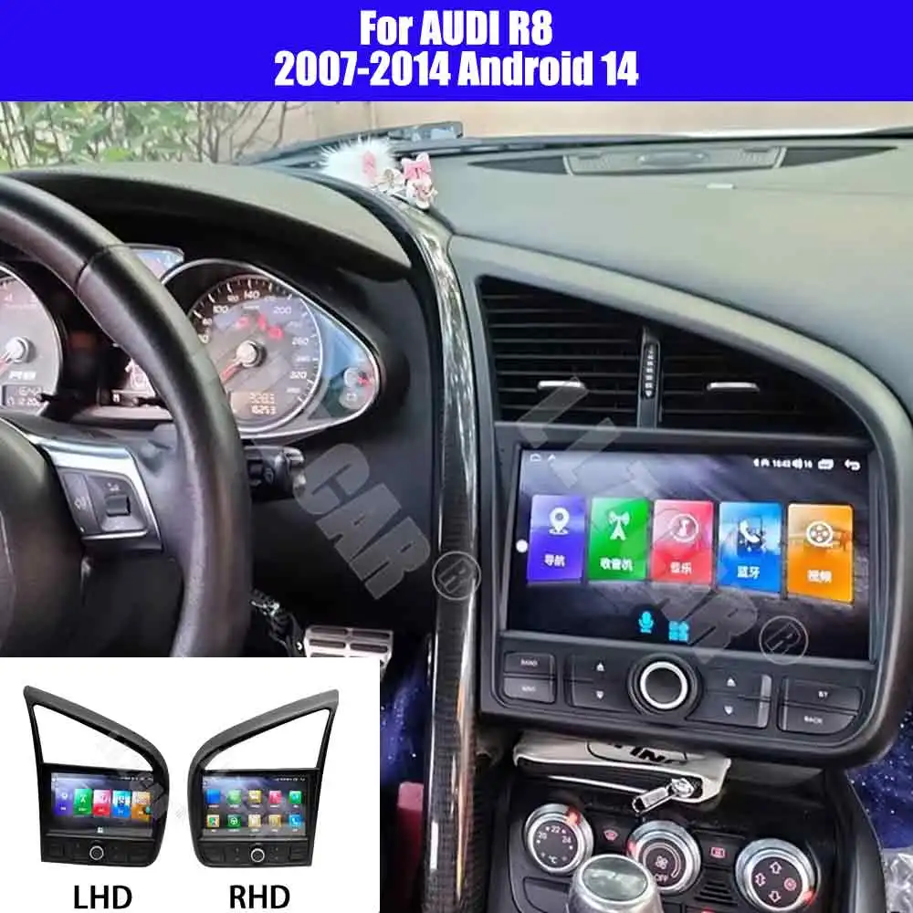9.7 inch Android 15.0 Vertical screen For Audi R8 2007 - 2015 Car Multimedia Player GPS Navigation Auto Radio Stereo Head Unit