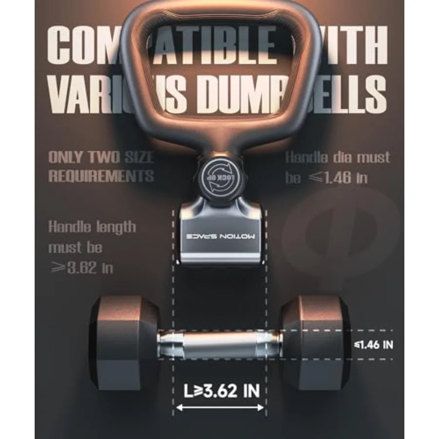 Home Weight Lifting: Adjustable Alloy Steel Dumbbell Converter Bar Black 260 LBS Ccity Flexible Wide Compatibility