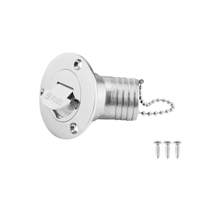 

1.5 Inch Boat Deck Filler Angled Fill 316 Marine Grade Stainless Steel Keyless Cap Boat Accessories