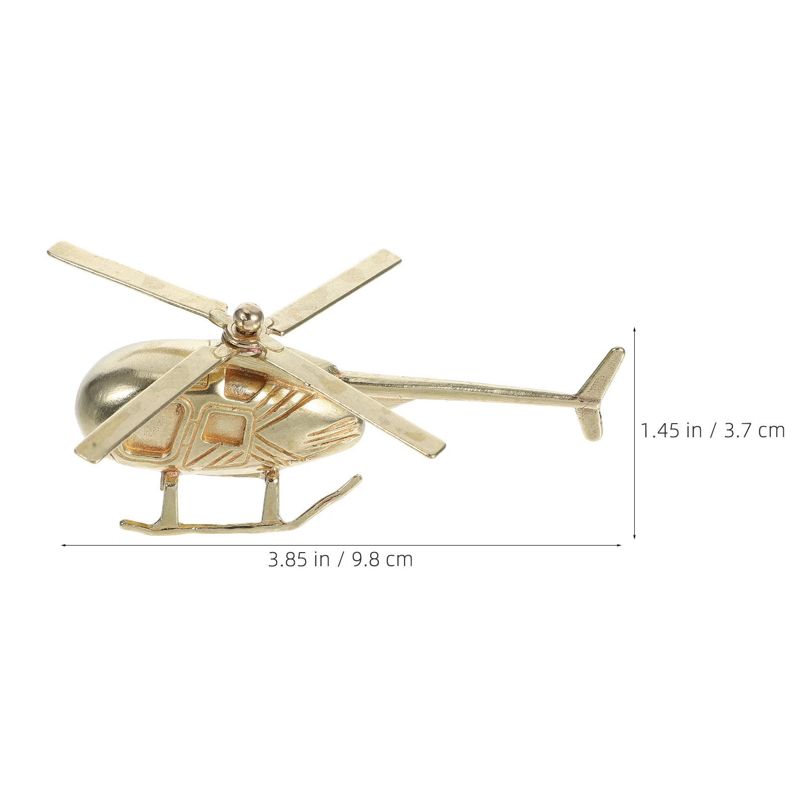 النحاس مروحية صغيرة ريترو خمر طائرة المنزل مكتب الجرف طاولة شاي سطح المكتب الديكور طائرة صغيرة الجرف سطح المكتب ديكور #3