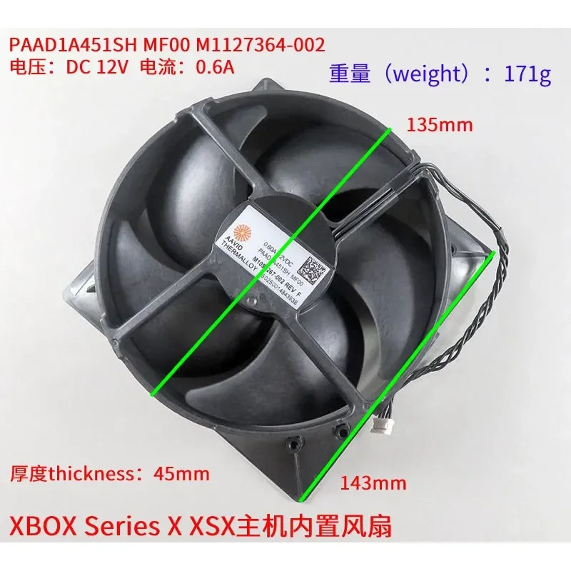Round Fan with Built-in Radiator for XBOX Series S XSS and XBOX Series X XSX