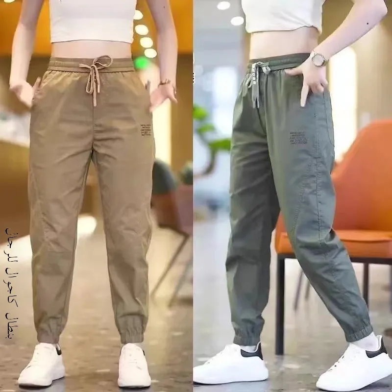 

Men's Loose Fit Work Trousers Summer Thin Casual Pants Elastic Waist Dirt Resistant Long Pants Youth Faion Casual Wear