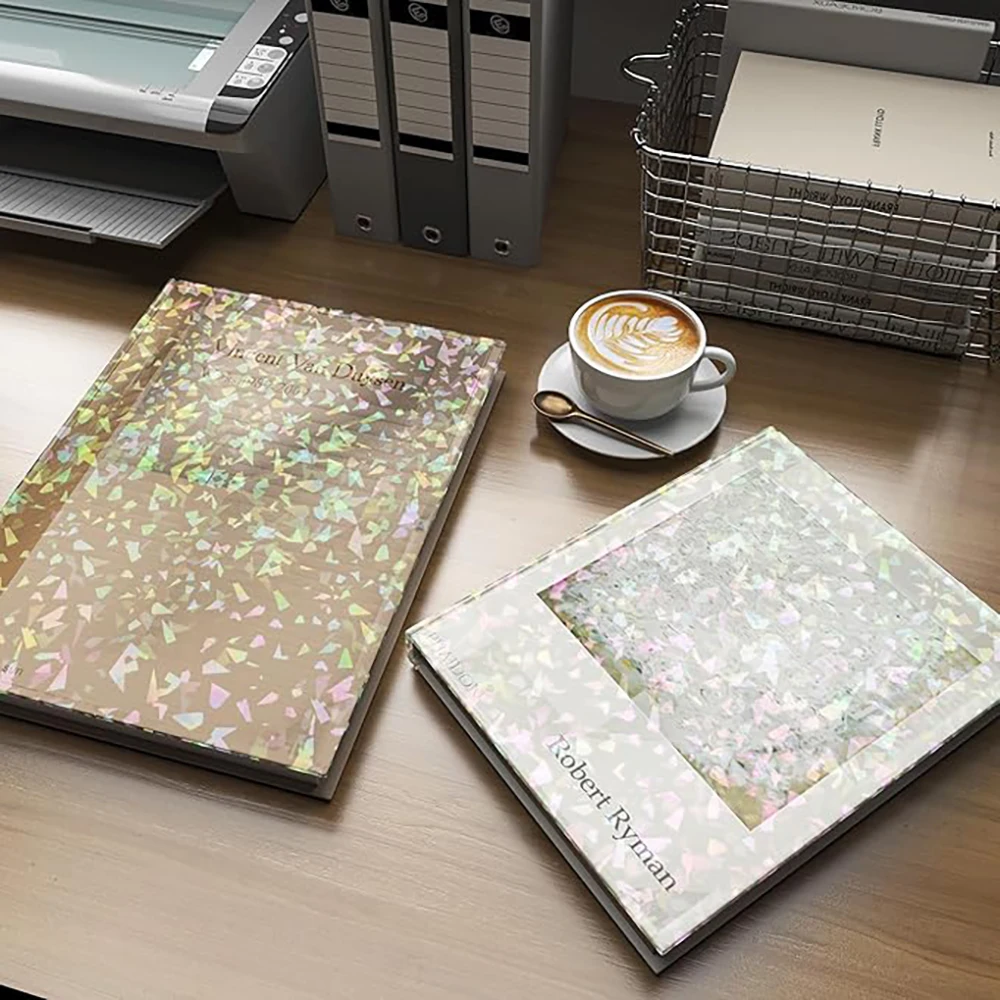 A4 20 folhas de papel adesivo holográfico diamante para jato de tinta e impressora a laser à prova d'água folhas adesivas de vinil transparente autoadesivas