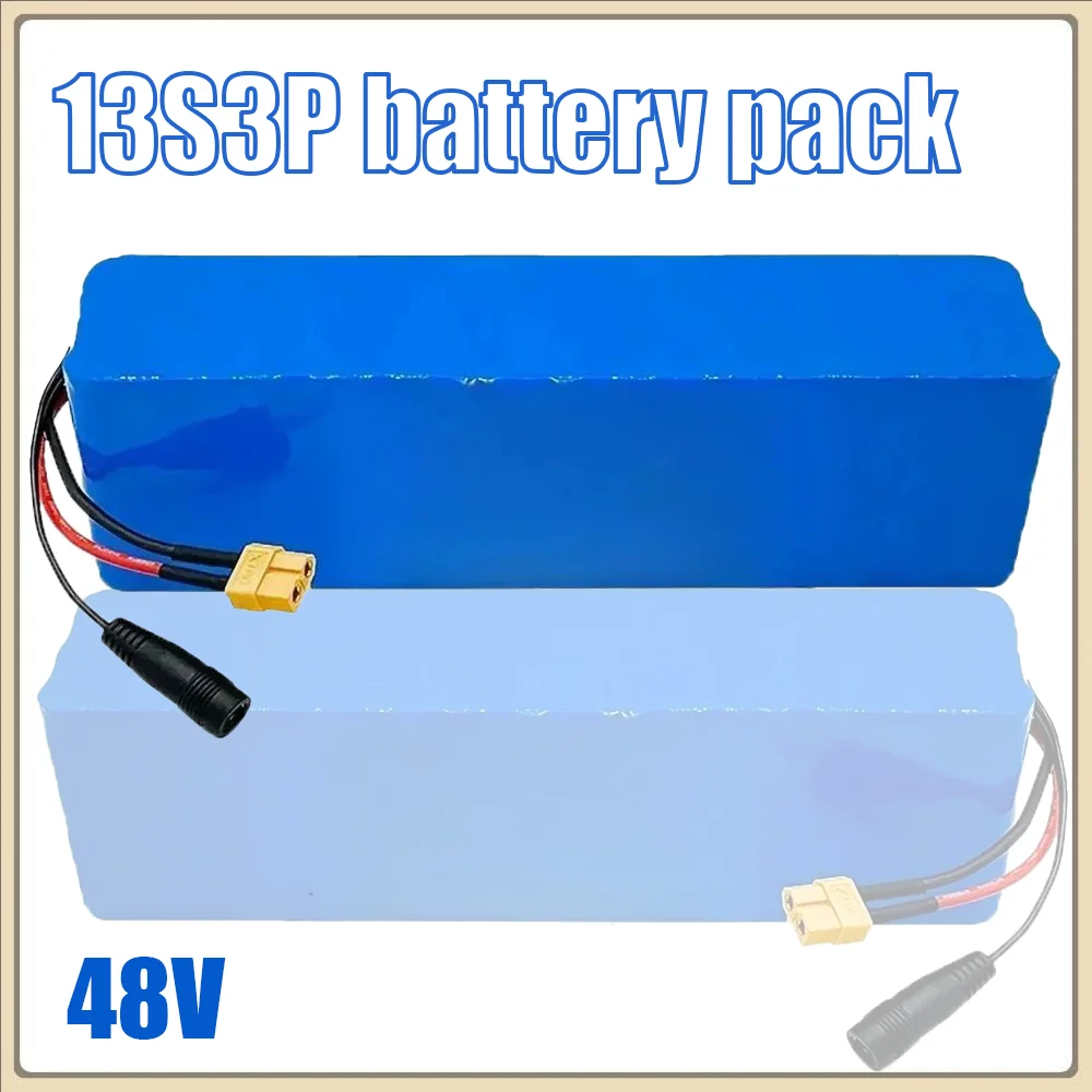 

100%New13S3P 18650 lithium-ion batterypack 48V 12Ah high-performance Rechargeable battery with built-inBMS,suitable for scooters
