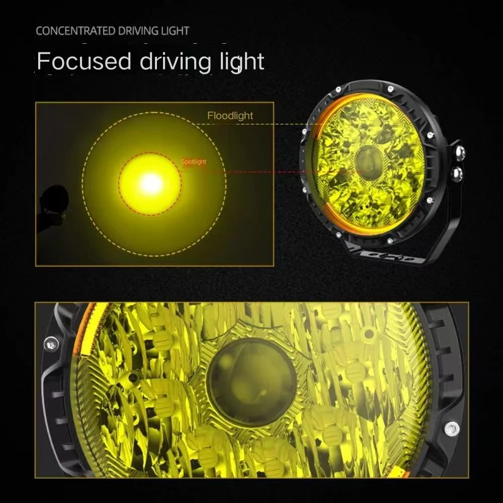TCYATO LIGHT Motorcycle 5 inch LED Work Light High Low Beam LED Auxiliary Lights Strobe 3500K 6500K For 4x4 Truck  12V 24V