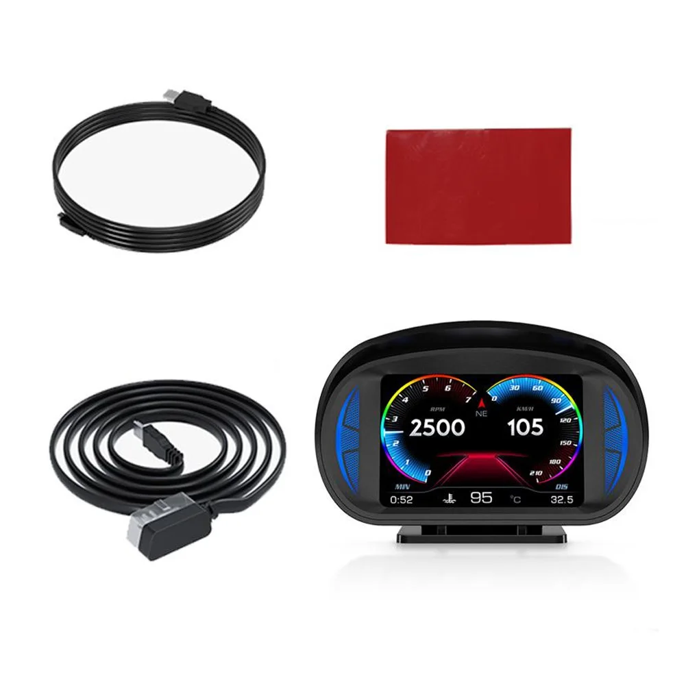 

Multi-Functions Dual System Gauge Speedometer LCD Meter Car Head Up Display Intelligent Inclinometer for All Cars