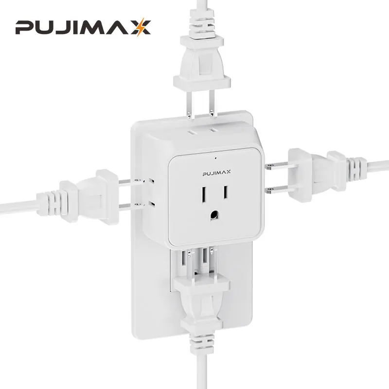 ﻿ PUJIAMX US Surge Protector,5 Sockets Outlet Power Strip Multi Tap Plug Electrical Charge Adapter,Miniature Plug Wall Adapter