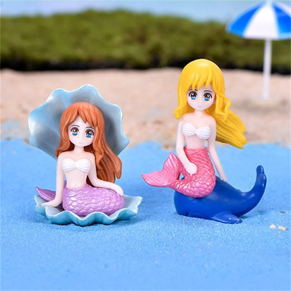 Aquarium Fish Tank Little Mermaid Ornament Miniature Figurines DIY Cake Decor Desk Craft Accessories Decorations