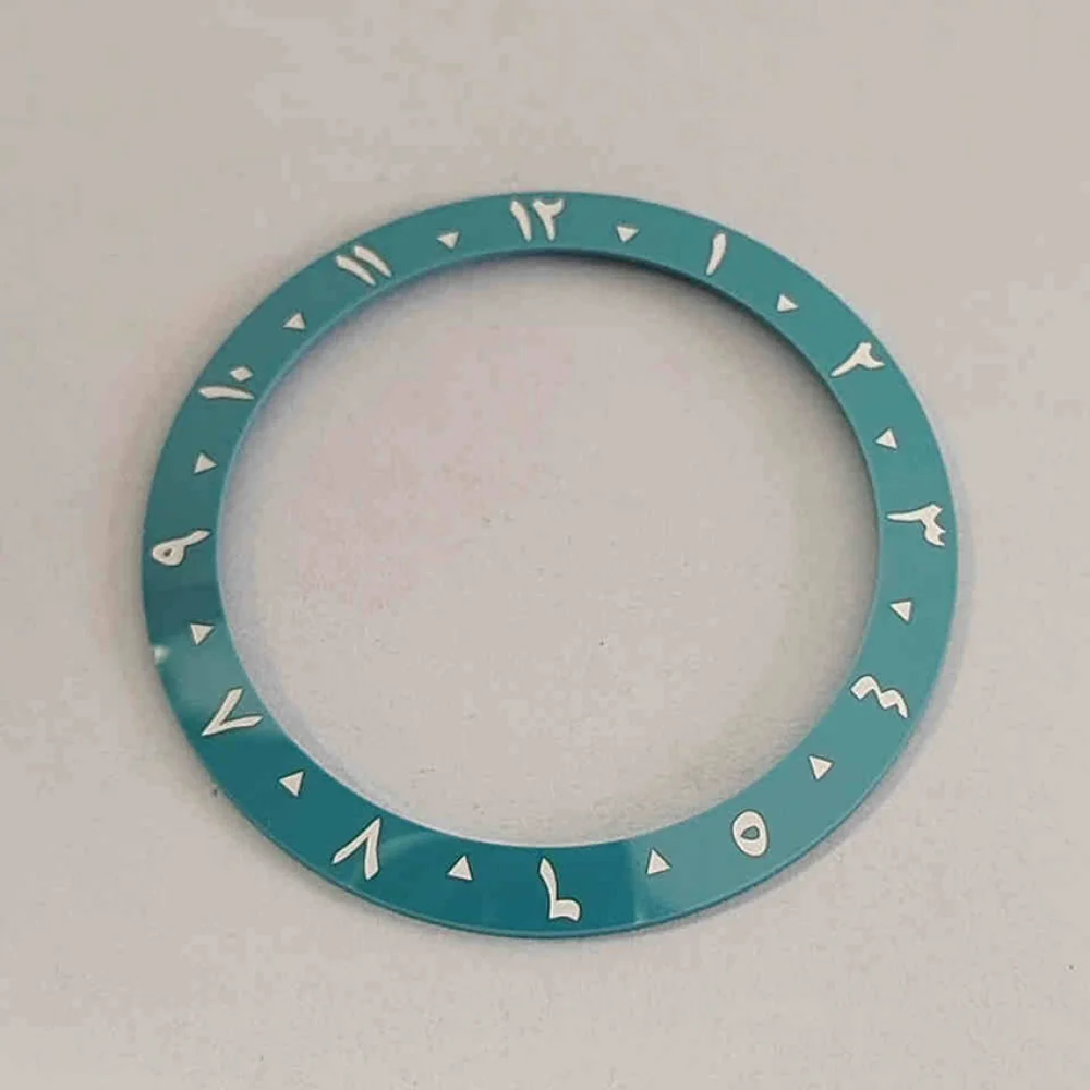 38mm Lake Blue Watch Bezel Ceramic Insert Ring Inner Diameter 30.5mm Oblique Bezel Watch Accessories