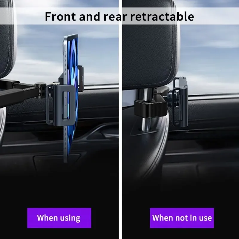 Telescopic Car Tablet Holder (4-12.9 inch) - usage example