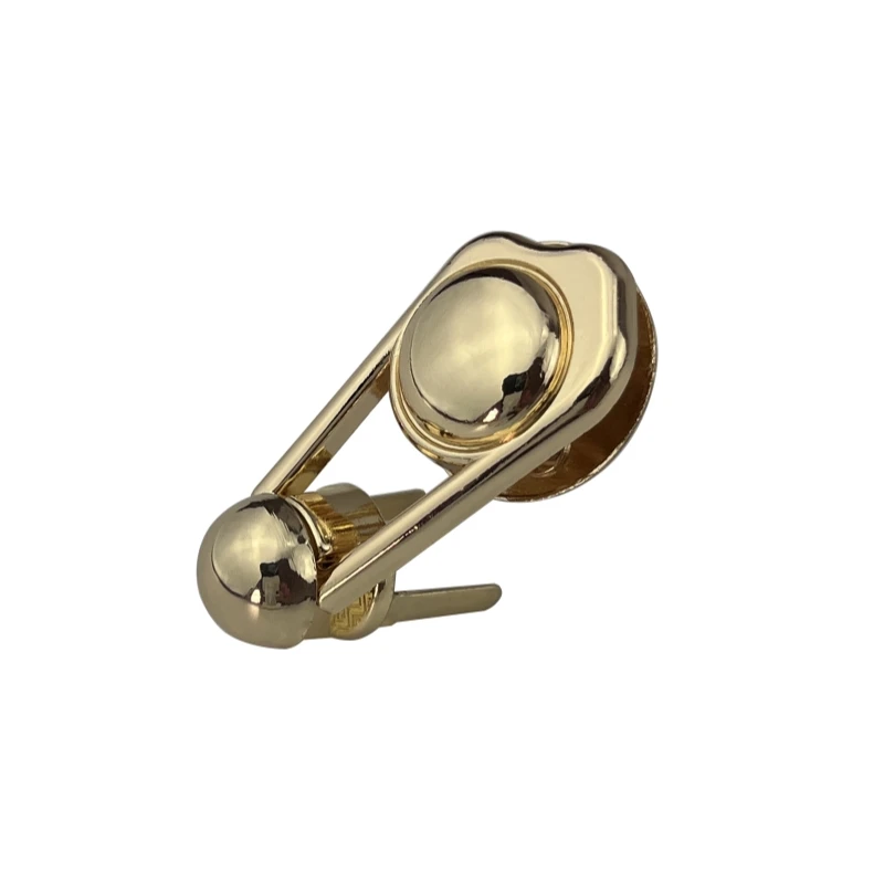 Turn Lock for Handbags Twist Locks Bag Parts Accessories Metal Hardware Decoration Light Gold