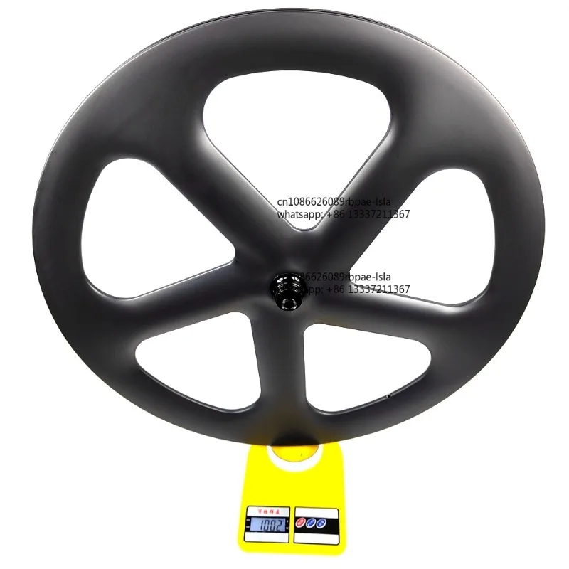 SP-TL5 700C Full Carbon Road /Track Tubeless Bicycle Wheels 24mm Width 55.7mm Depth Fives Spoke Carbon Wheels 6