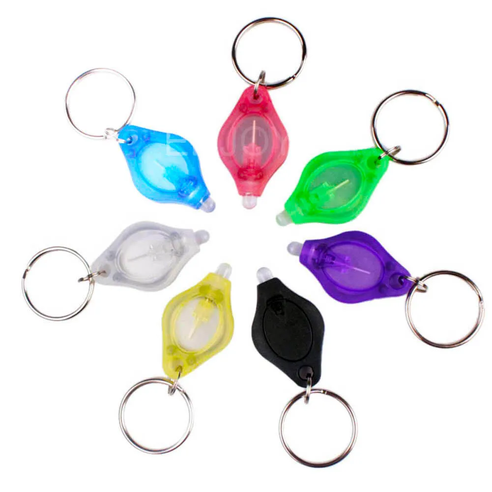 Keychain Light 10pcs Mini Keychain Squeeze Light Micro LED Flashlight Torch Emergency Key Ring Light for Outdoor Camping Hiking