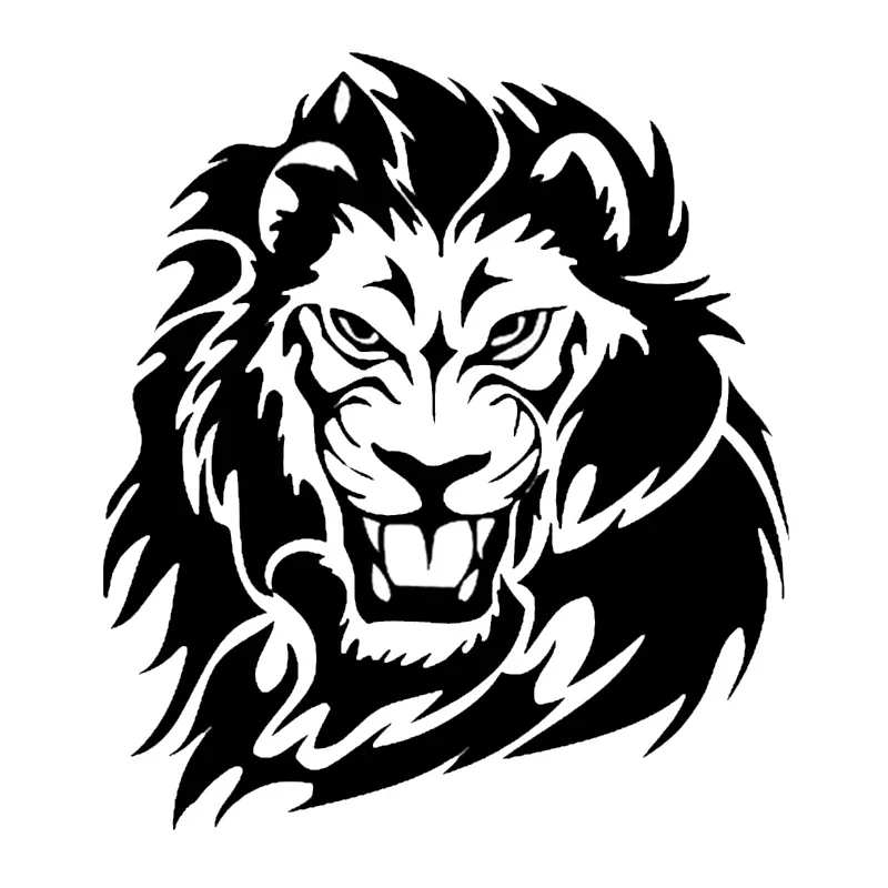 Car Stickers Anti-Scratch Stickers Mighty Lions Wild Animals Car Decoration Waterproof and Sunscreen PVC 18*16cm